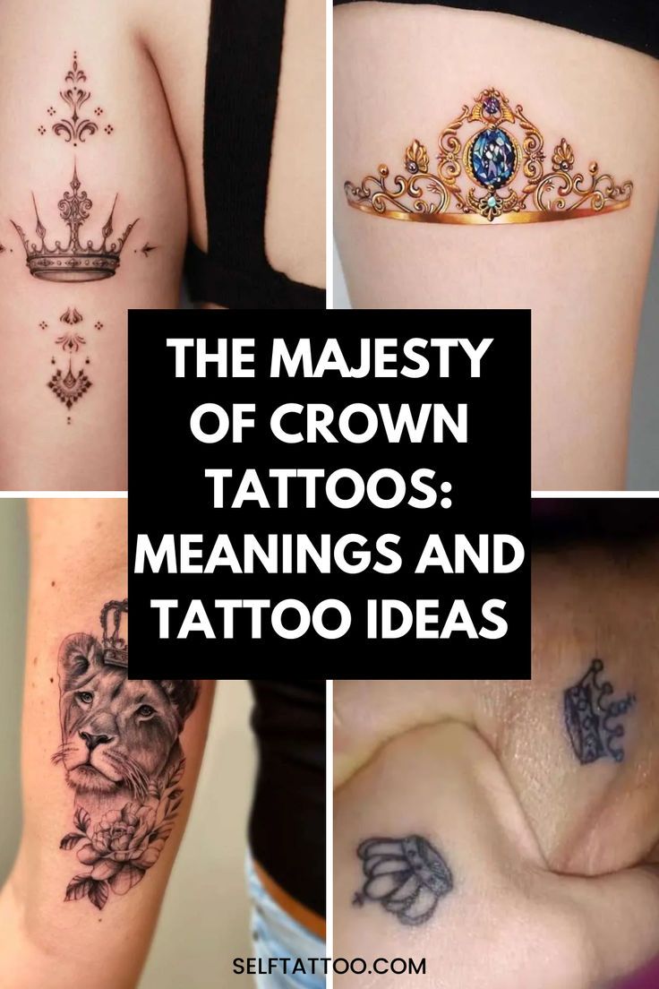 delicate small queen crown tattoo concepts