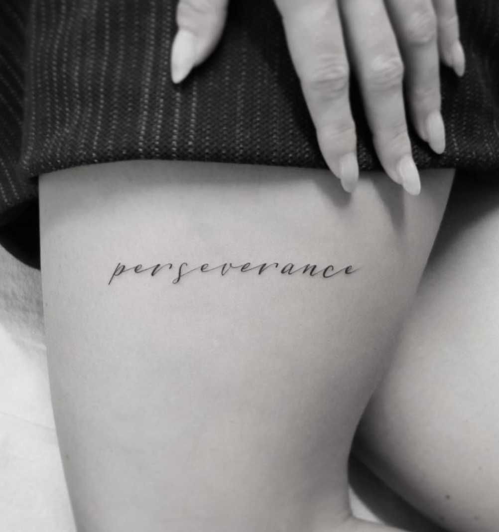 delicate tattoos representing perseverance