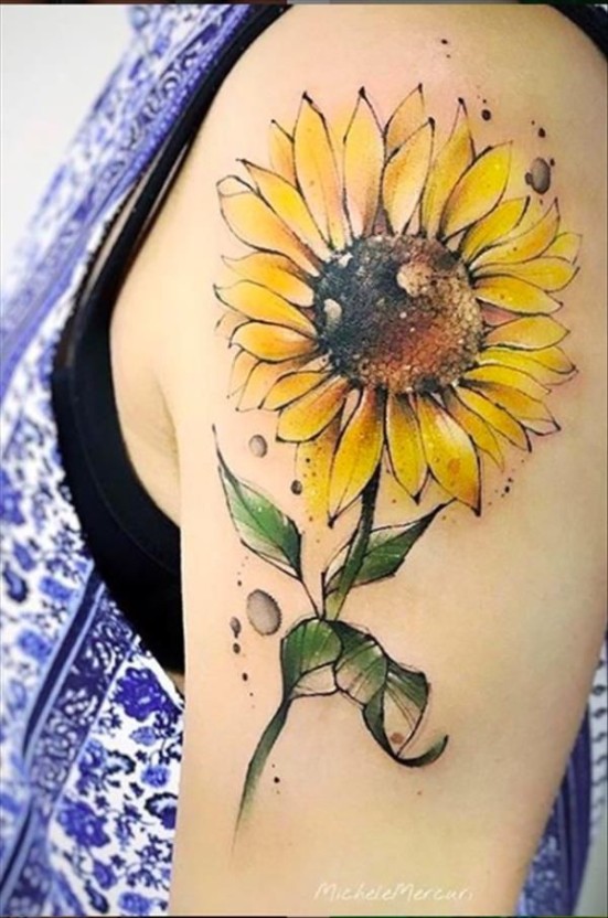 delicate watercolor tattoo ideas for feminine styles