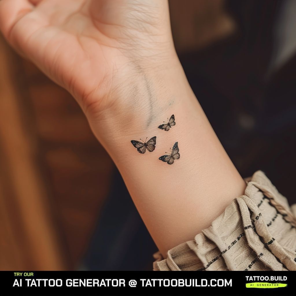 delicate wrist butterfly tattoo designs