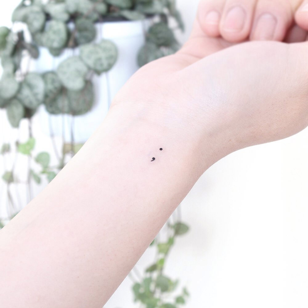 depression Semicolon tattoo ideas 0053