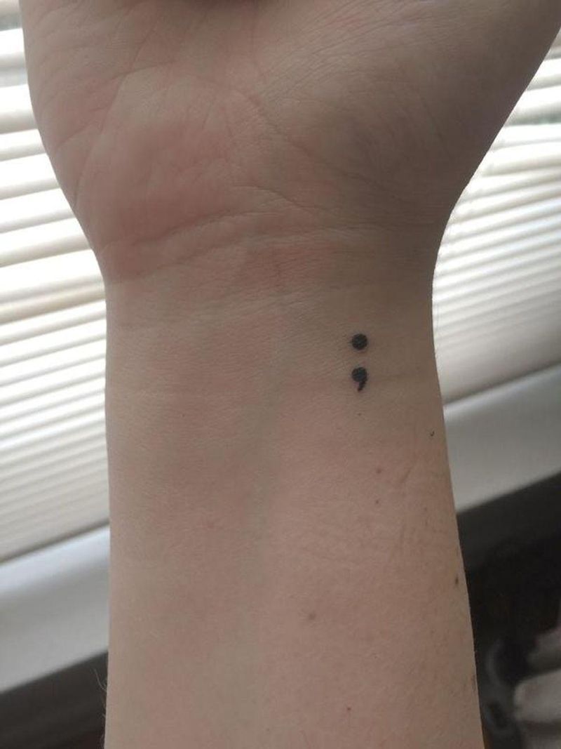 depression Semicolon tattoo ideas 0058