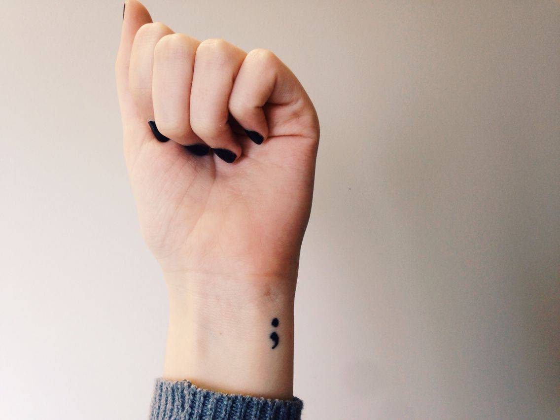 depression Semicolon tattoo ideas 0079