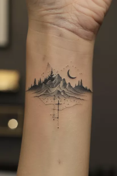 detailed mountain tattoo ideas for adventurous spirits