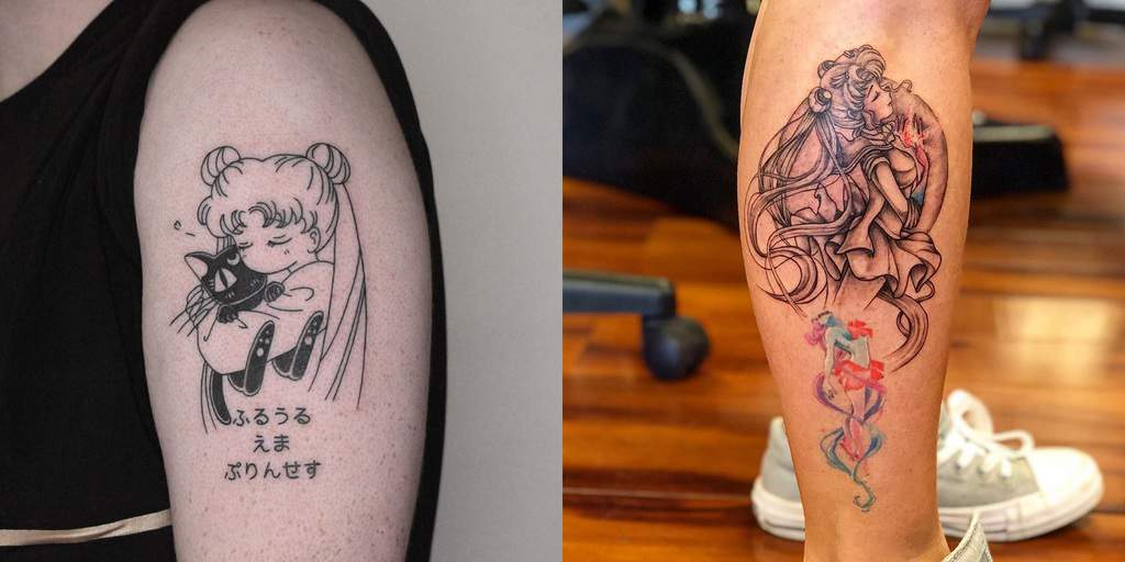 detailed Sailor Moon tattoo styles