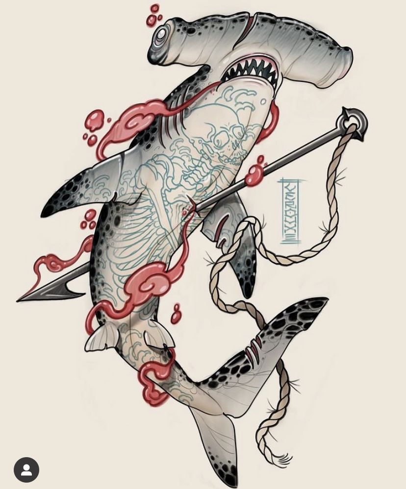 detailed shark tattoo ideas