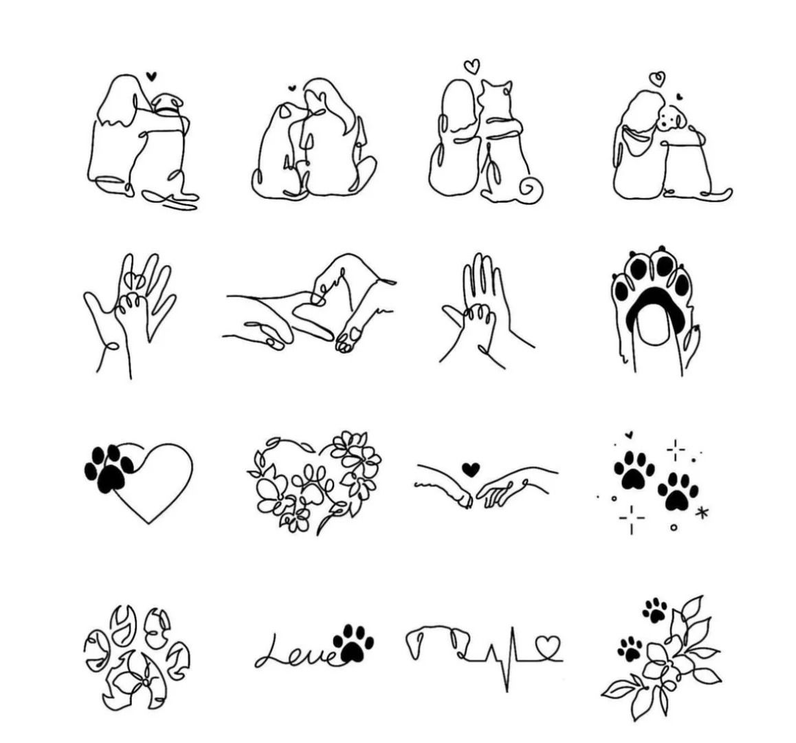 Dog paw tattoos ideas 0031