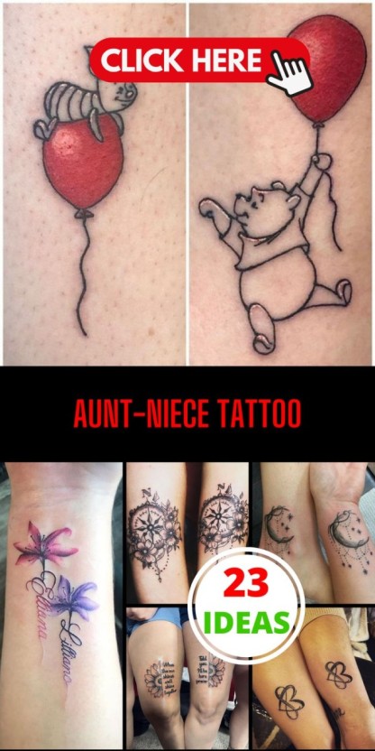 elegant aunt and niece tattoo inspiration