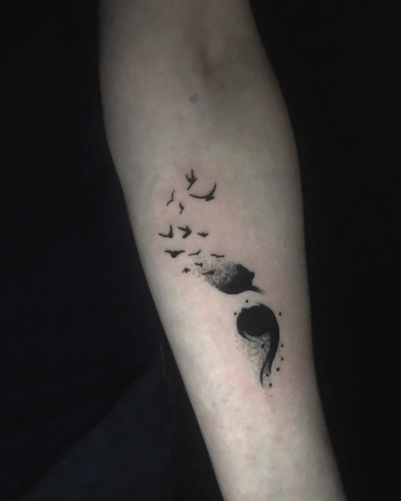 elegant depression Semicolon tattoo patterns