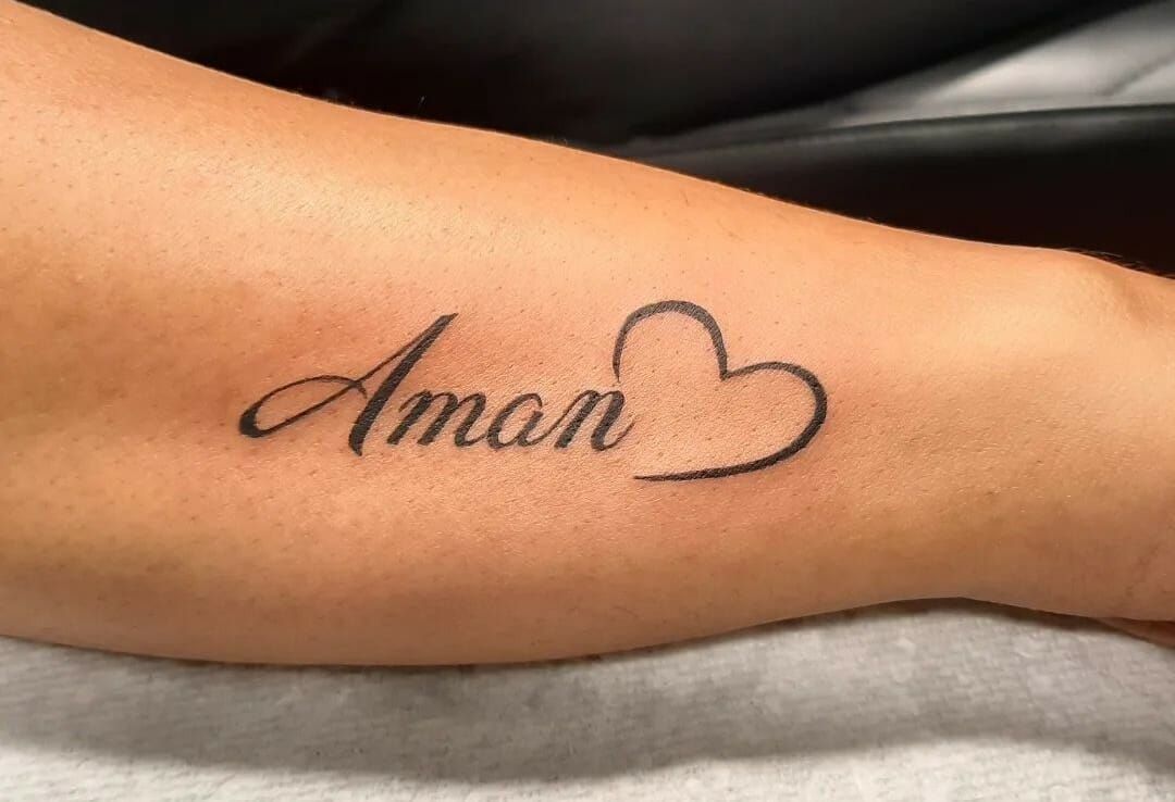 elegant girlfriend name tattoo designs