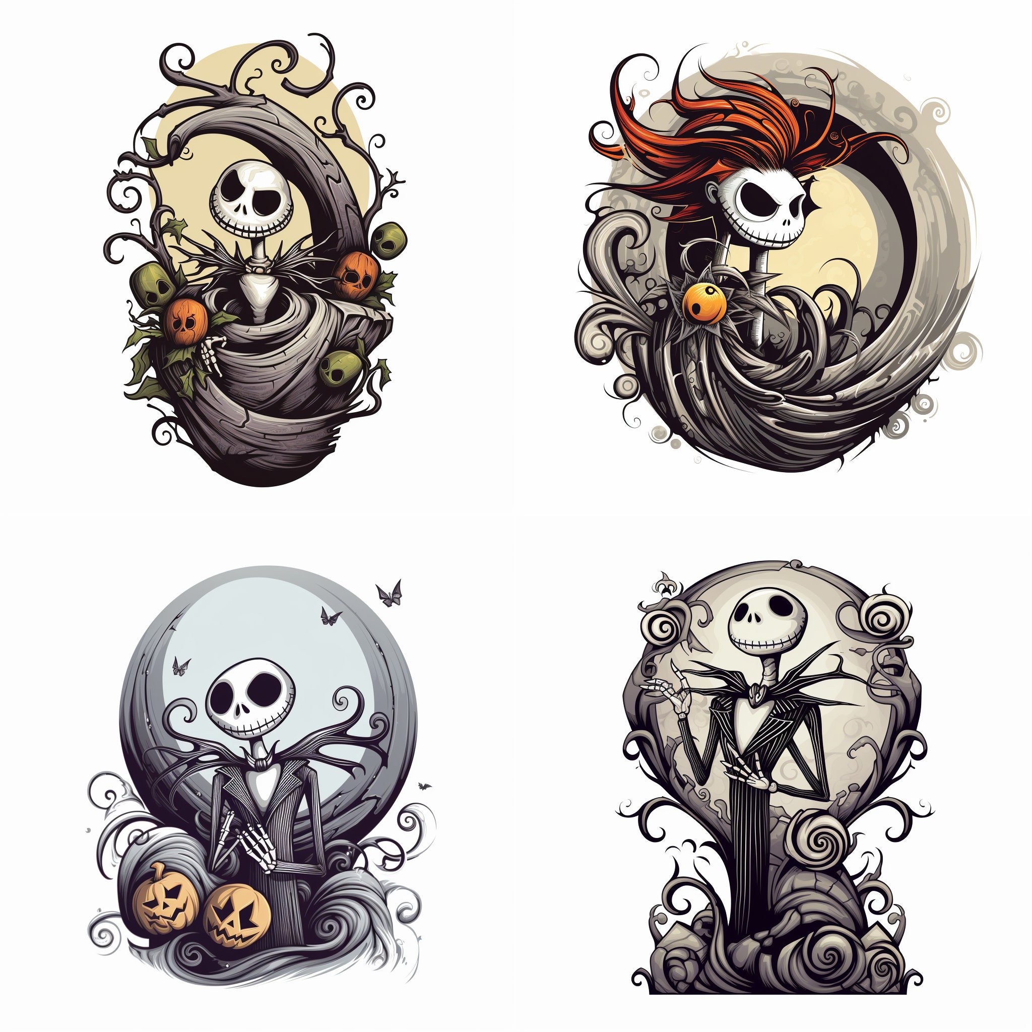 elegant nightmare before christmas tattoo ideas for discreet placement