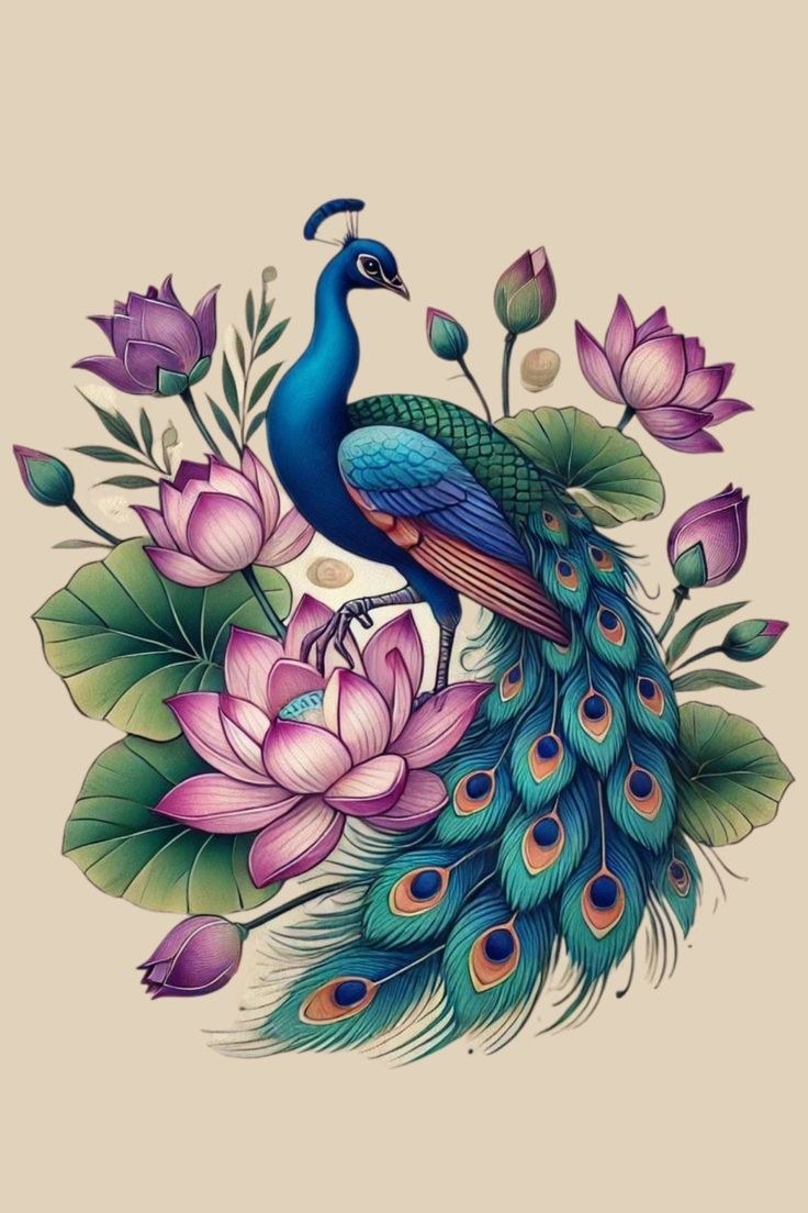 elegant peacock tattoo styles