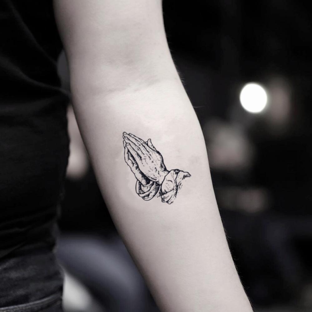 elegant praying hands tattoo ideas for women