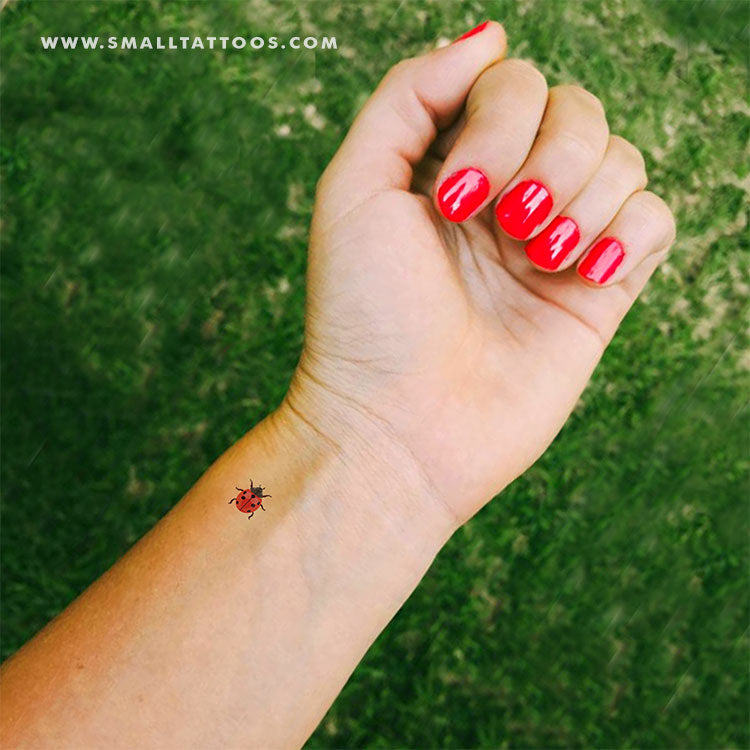 elegant small ladybug tattoo placements