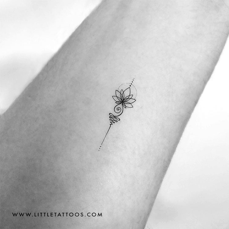 elegant Unalome tattoo representations