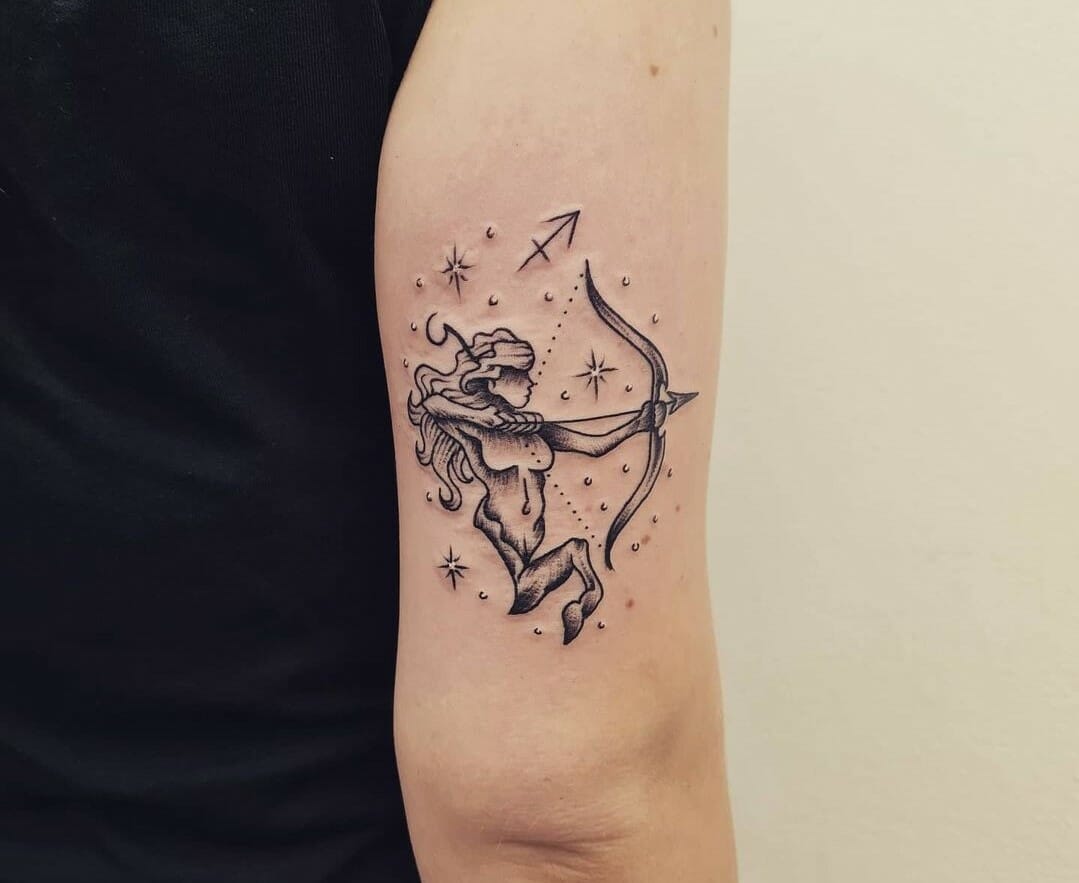 female small sagittarius tattoo 0018