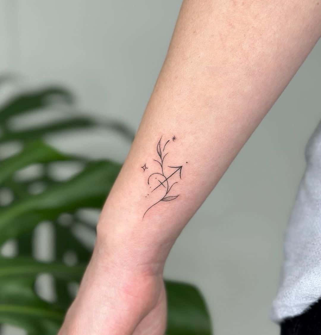 female small sagittarius tattoo 0024