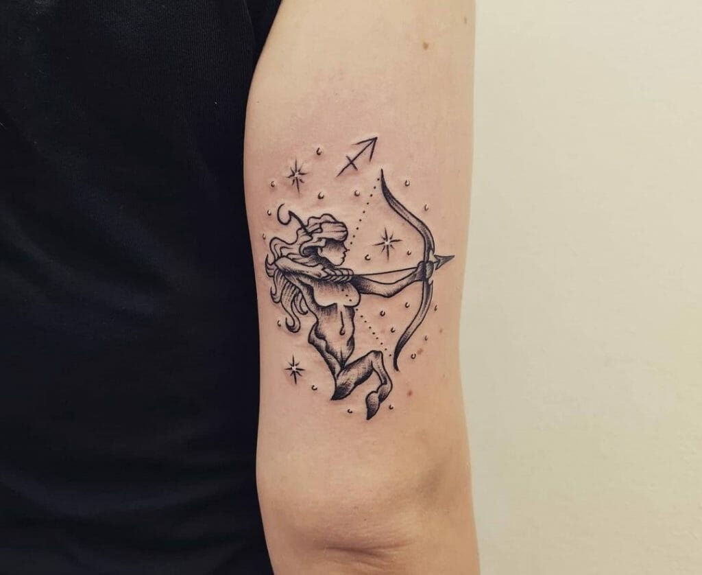 female small sagittarius tattoo 0041