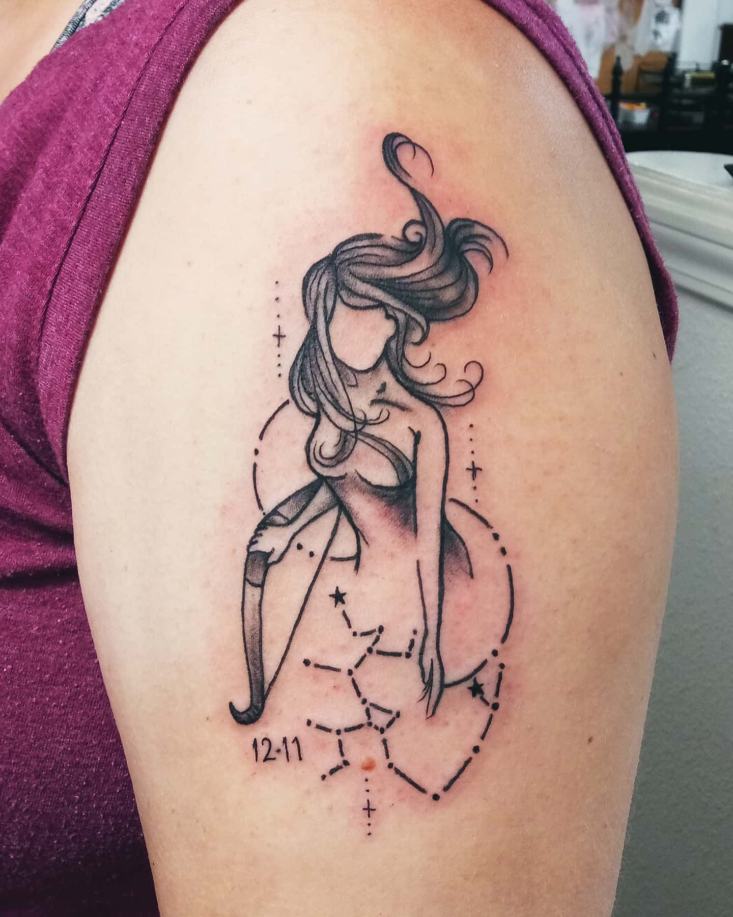 female small sagittarius tattoo 0067