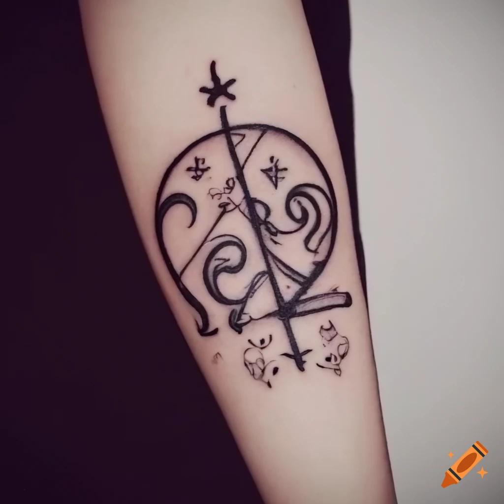 female small sagittarius tattoo 0076