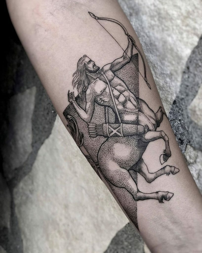 female small sagittarius tattoo 0080