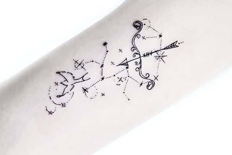 female small sagittarius tattoo 0083