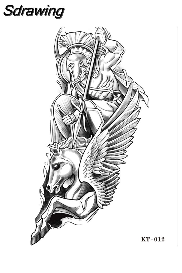 female st michael tattoo small 0095