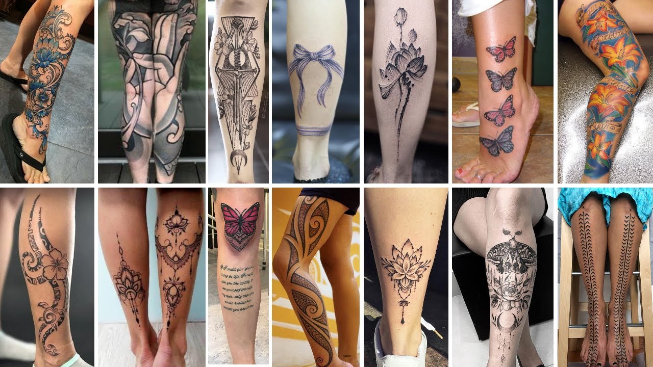 feminine leg tattoo ideas 0011