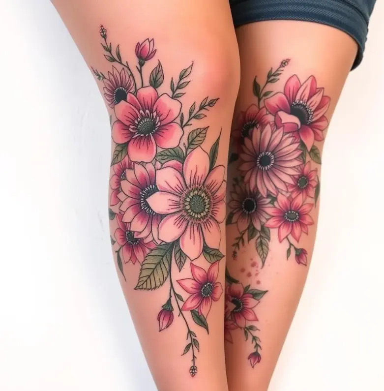 feminine leg tattoo ideas 0026