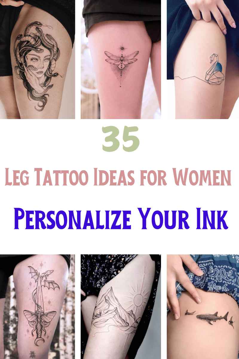 feminine leg tattoo ideas 0035