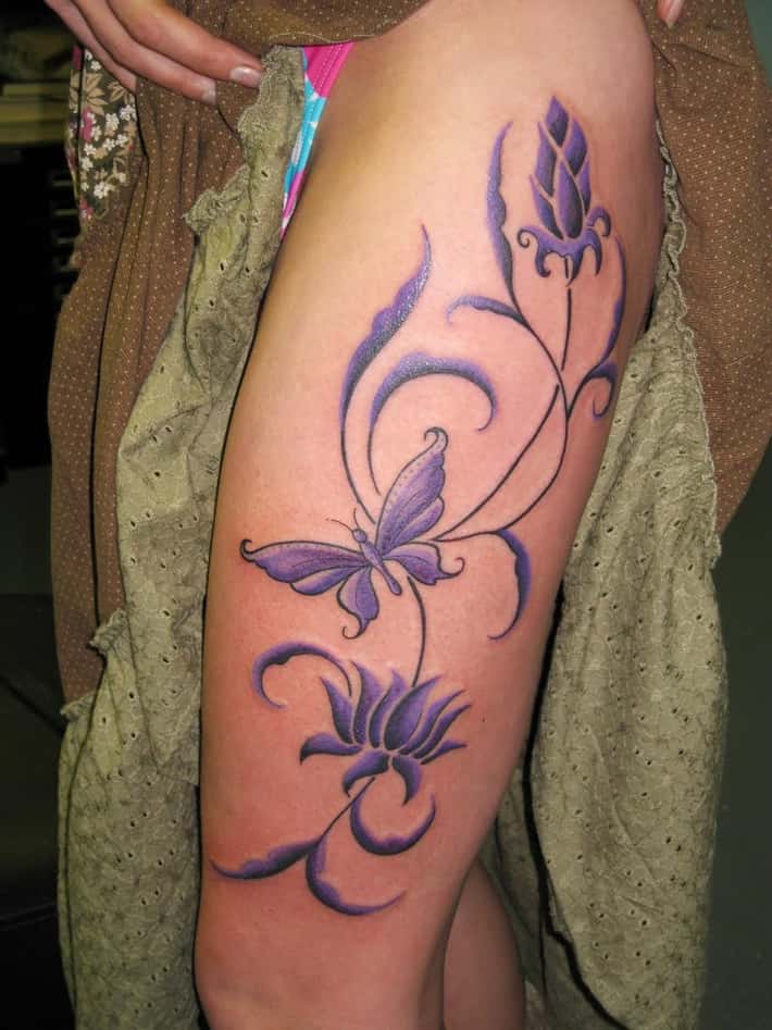 feminine leg tattoo ideas 0043