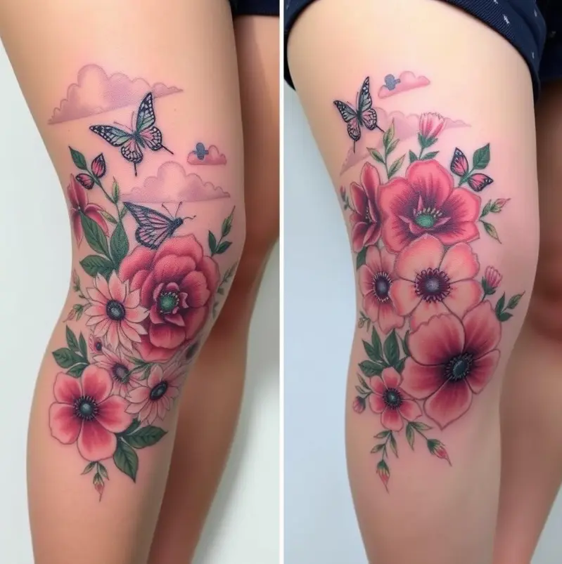 feminine leg tattoo ideas 0072