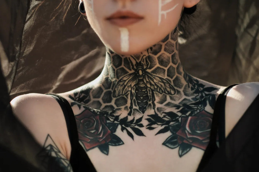 feminine neck tattoo styles