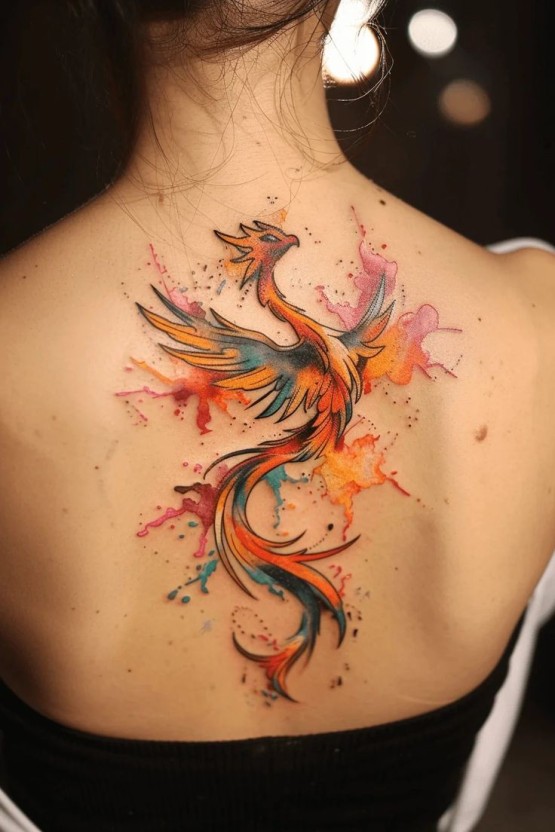 feminine phoenix tattoo concepts