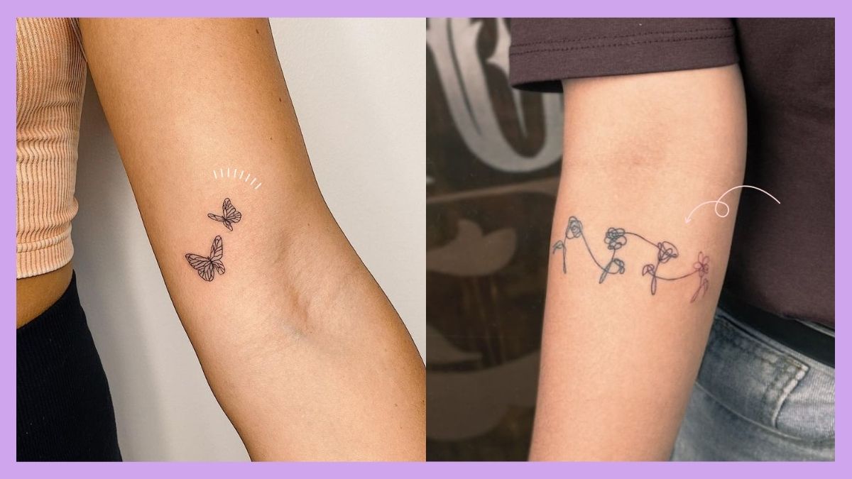 feminine small inner bicep tattoo suggestions