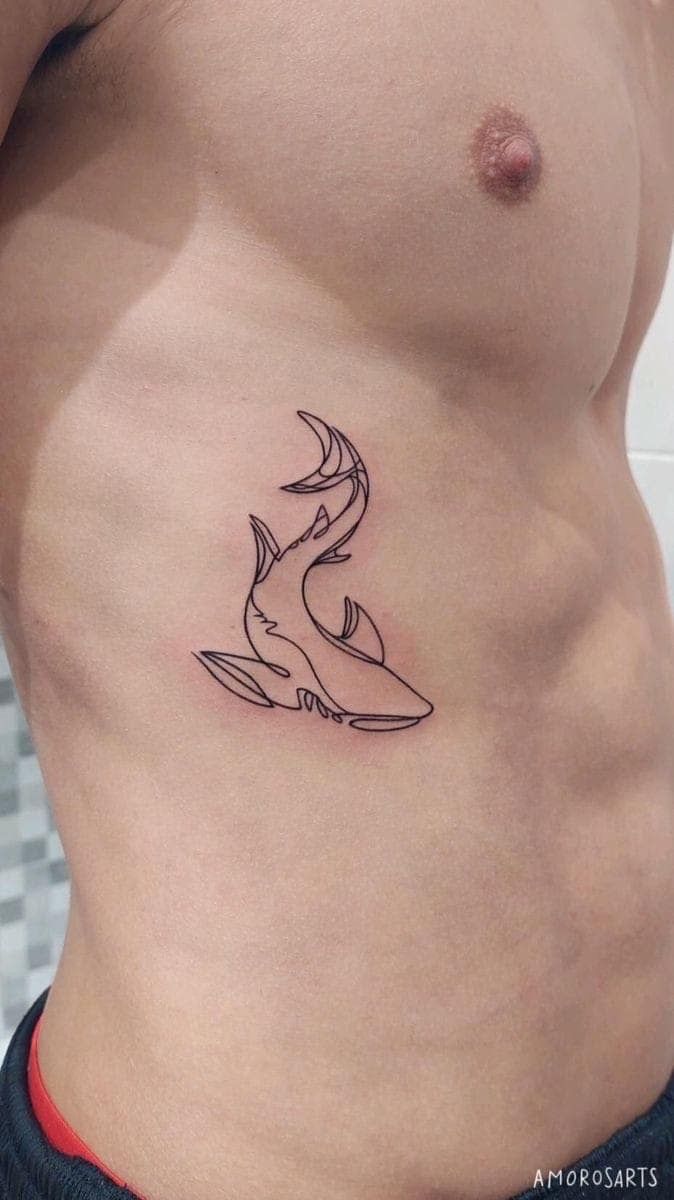 feminine small shark tattoo inspirations