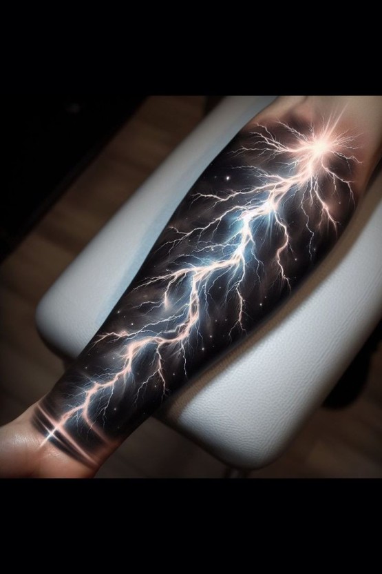 fierce lightning tattoo illustrations