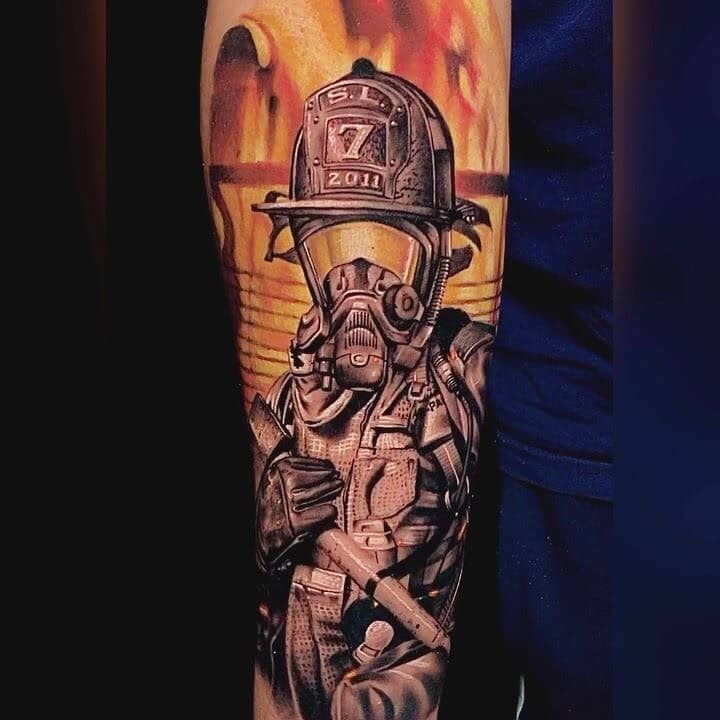 firefighter tattoo designs