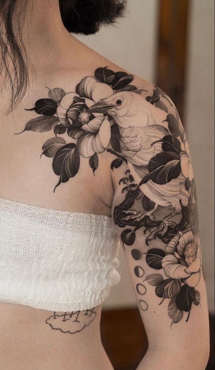 Flower shoulder tattoo ideas 0019