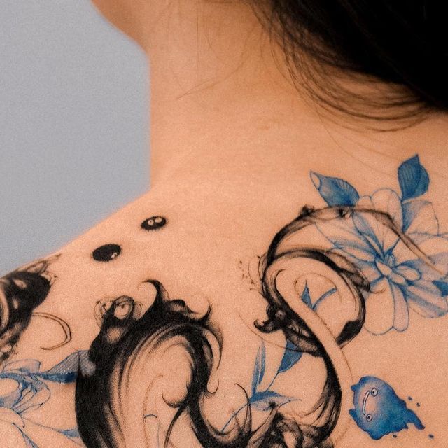 Flower shoulder tattoo ideas 0035