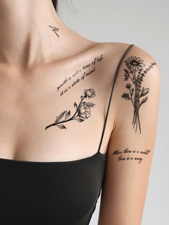 Flower shoulder tattoo ideas 0039