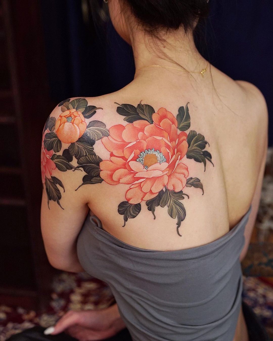 Flower shoulder tattoo ideas 0056