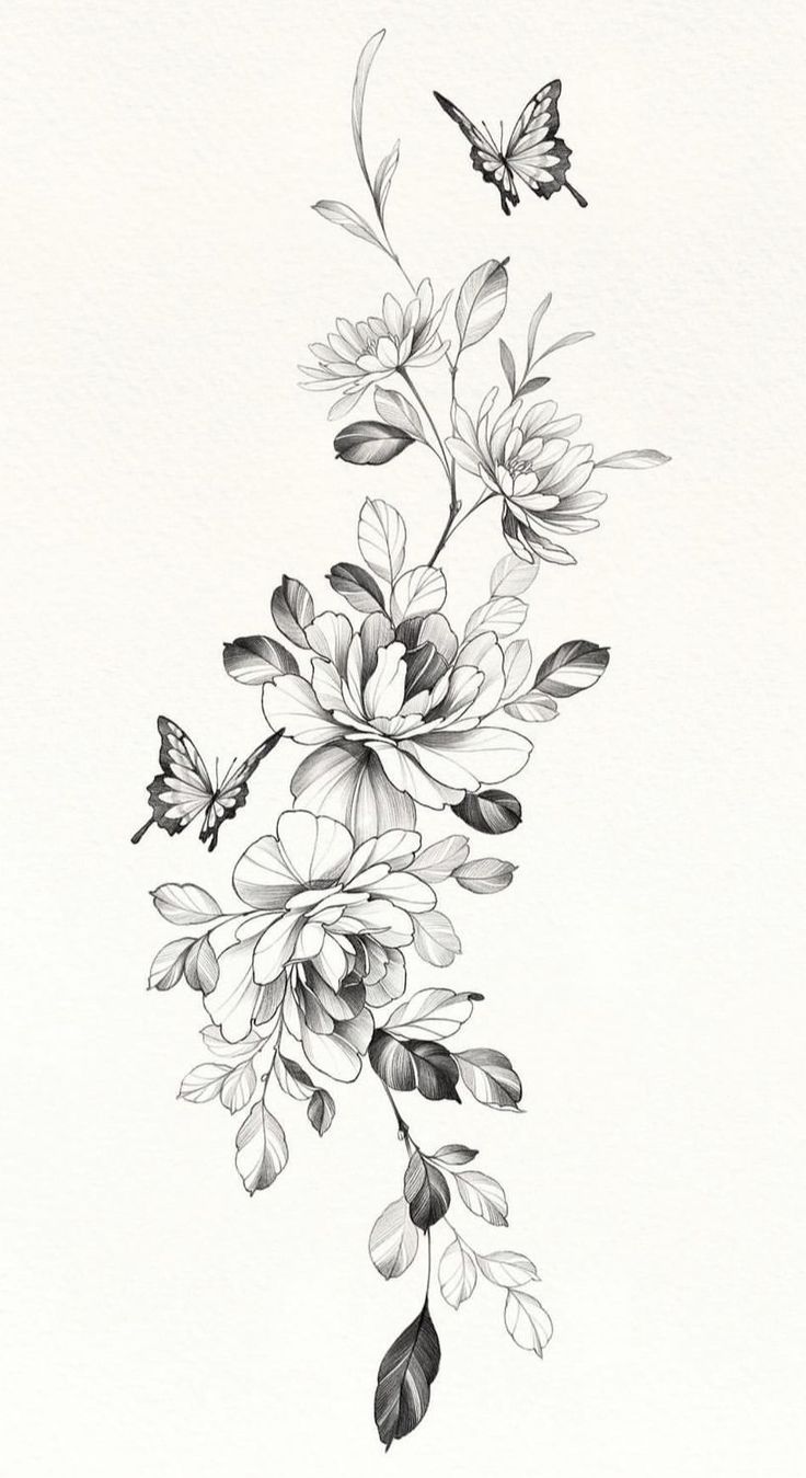 Flower thigh tattoo ideas 0023