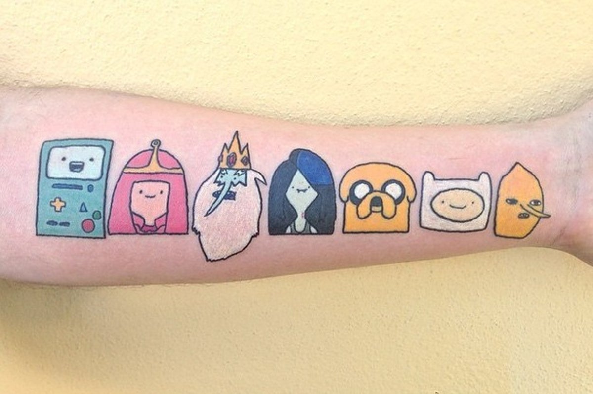 fun adventure time tattoo placements.