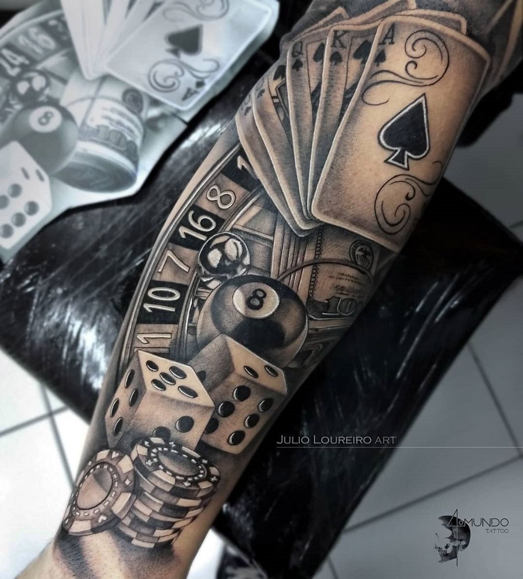 gambling tattoo ideas inspiration