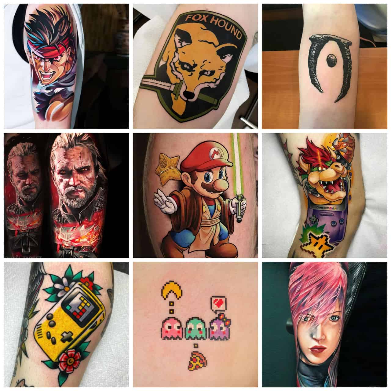 gaming tattoo ideas for gamers