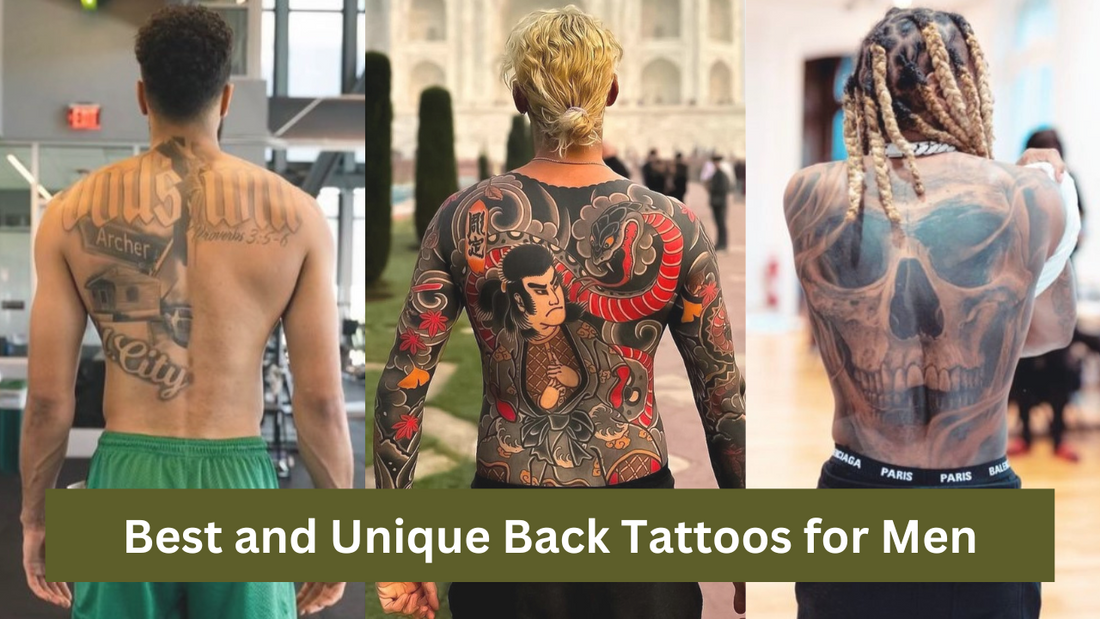 geometric back tattoo inspirations for men