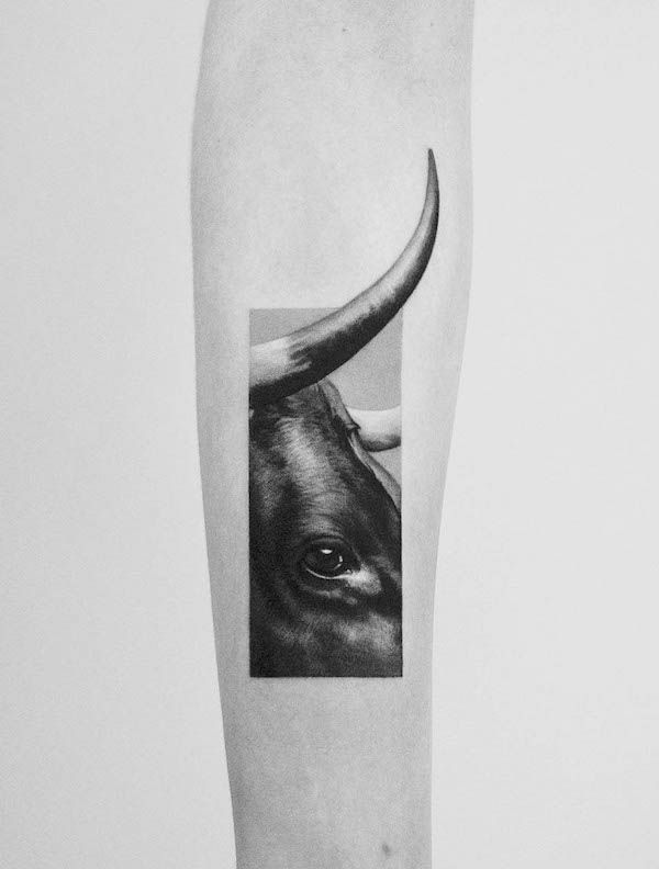 geometric bull tattoo ideas