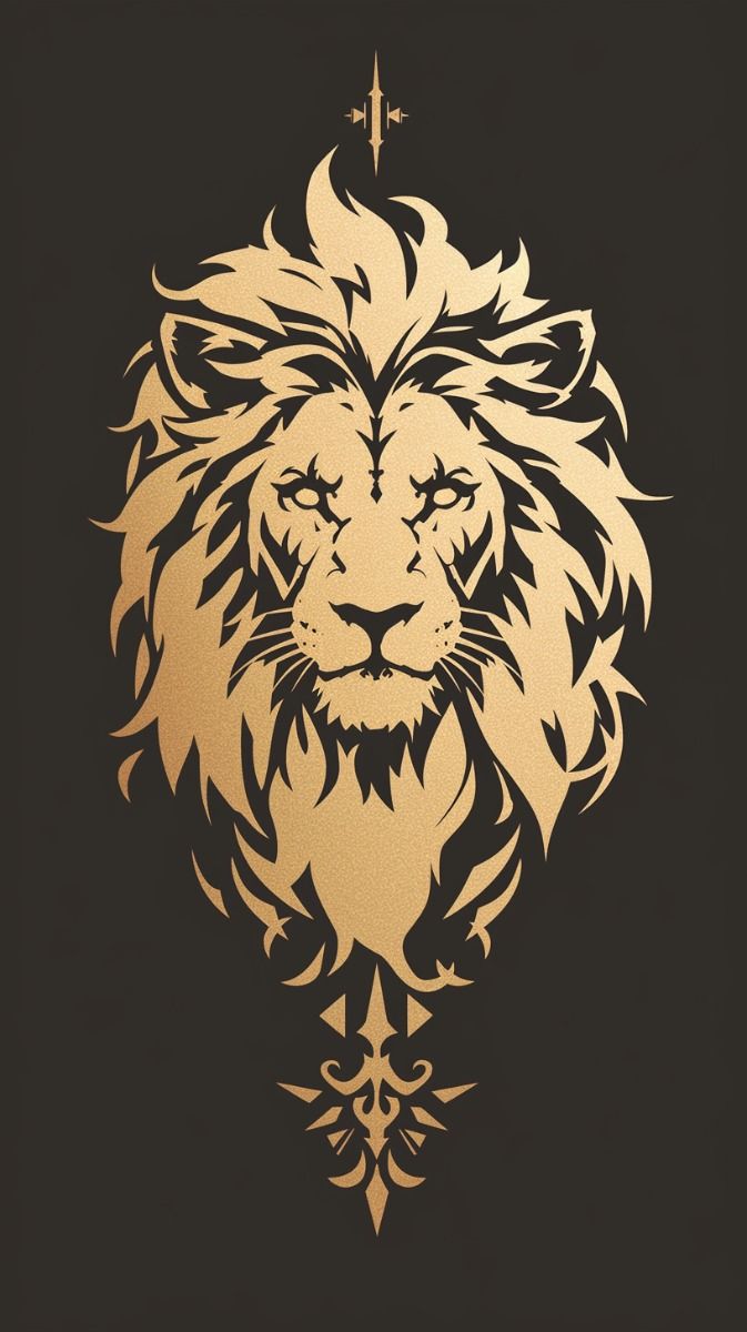 geometric lion tattoo ideas