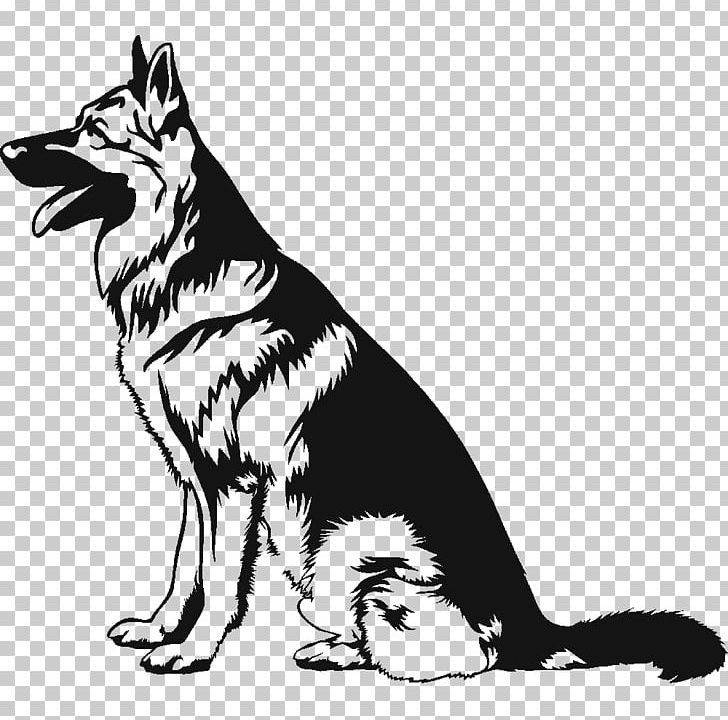 german shepherd silhouette tattoo variations